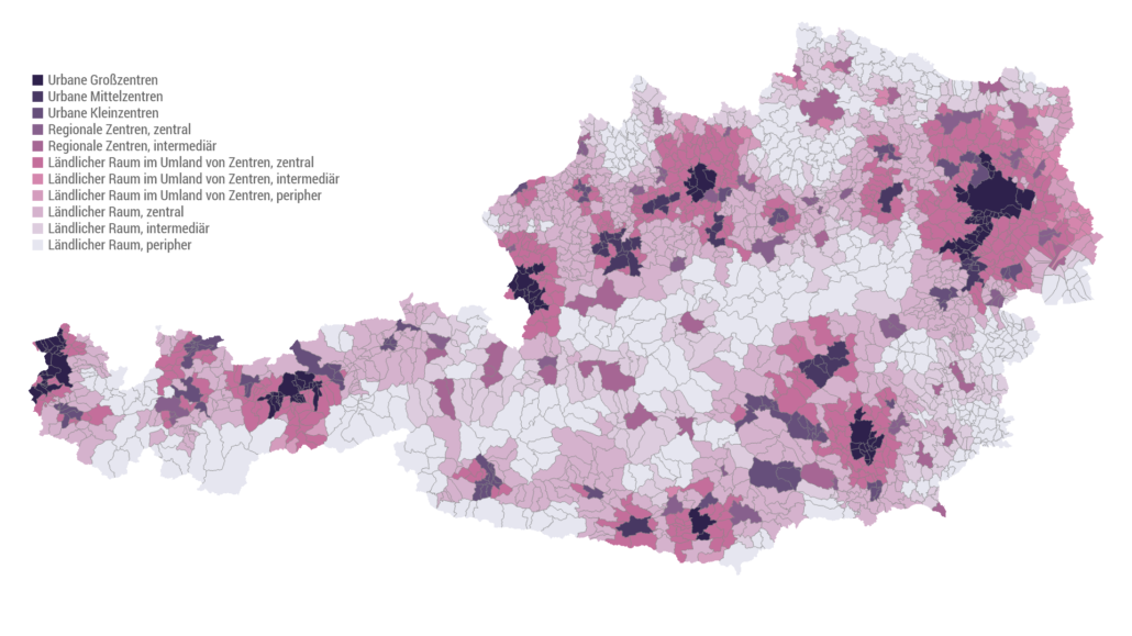 Urban-Rural-Typologie der Statistik Austria