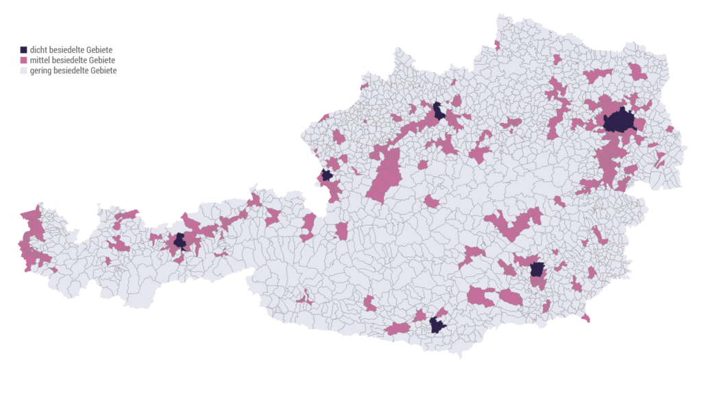 Urbanisierungsgrad der österreichischen Gemeinden